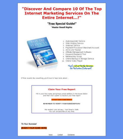 Product picture Internet Marketing Services Comparison